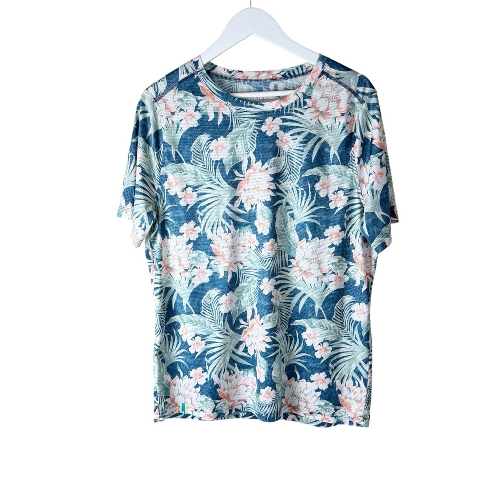 Chubbies Resort Wear Men’s Blue Floral Short Sleeve Tee‎ Sz L